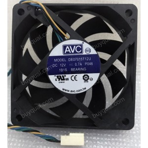 AVC DE07015T12U 12V 0.7A 3wires 4wires AMD Cooling Fan