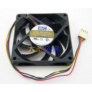 AVC DE0715B12L 12V 0.3A 4wires Cooling Fan