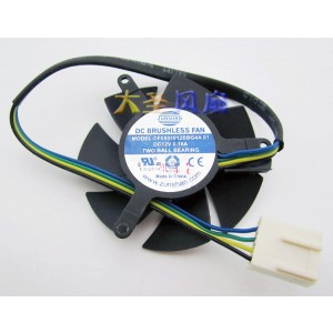 ZUNSHAN DF0501012BBG4A 12V 0.16A 4wires Cooling Fan