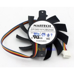 MARTECH DF0601012B2HN 12V 0.26A 4wires Cooling Fan