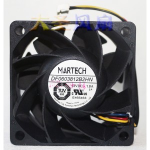 MARTECH DF0603812B2HN 12V 1.8A 4wires Cooling Fan 