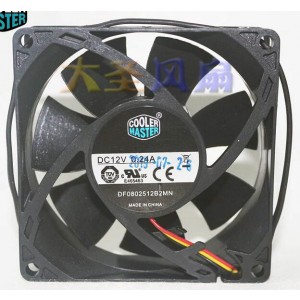 Cooler Master DF0802512B2MN 12V 0.24A 3wires Cooling Fan 