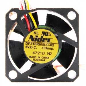NIDEC DF310RI05SLC-02 5V 0.10A 3wires Cooling Fan 