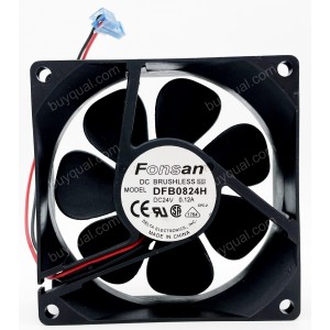 DELTA DFB0824H 24V 0.12A 2wires Cooling Fan