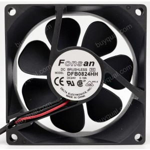 DELTA DFB0824HH 24V 0.18A 2wires Cooling Fan