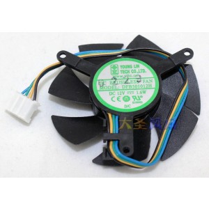 YOUNGLIN DFB501012H 12V 1.6W 3wires Cooling Fan 