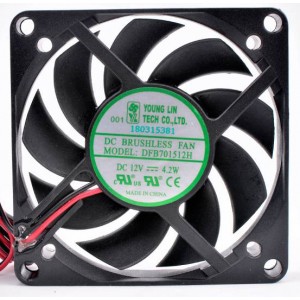BQ DFB701512H 12V 4.2W 2wires Cooling Fan