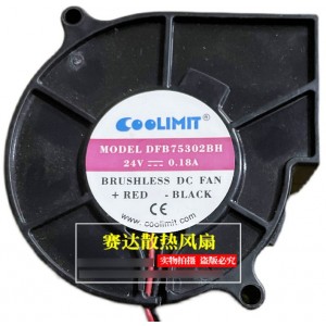 COOLIMIT DFB75302BH 24V 0.18A 2wires Cooling Fan 