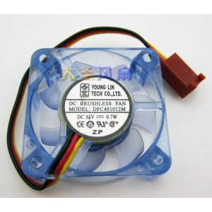 YOUNG LIN DFC401012M 12V 0.7W 2wires cooling fan