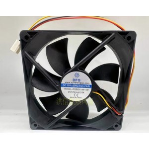 DFG DFG12025B12M 12V 0.25A 3wires Cooling Fan 