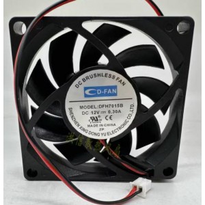 CD-FAN DFH7015B 12V 0.30A 2wires Cooling Fan 