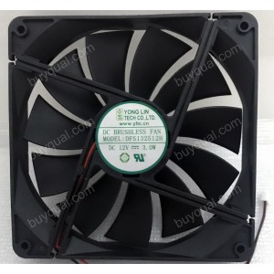 YONG LIN DFS132512H DFB132512H 12V 3W 2wires Cooling Fan