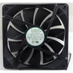 YONG LIN DFS132512H DFB132512H 12V 3W 2wires Cooling Fan