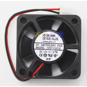 YOUNG LIN DFS301012L 12V 0.7W 2wires Cooling Fan