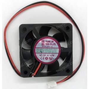 YOUNG LIN DFS401012L 12V 0.7W 2wires Cooling Fan