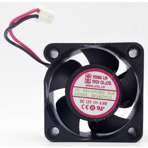 YOUNG LIN DFS402012L 12V 0.8W 2wires Cooling Fan