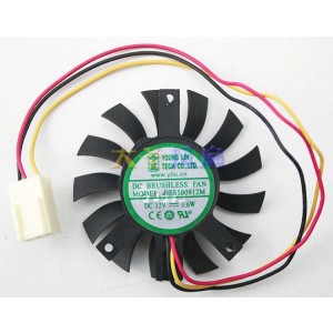 YOUNG LIN DFS500912M 12V 1.6W 3wires Cooling Fan