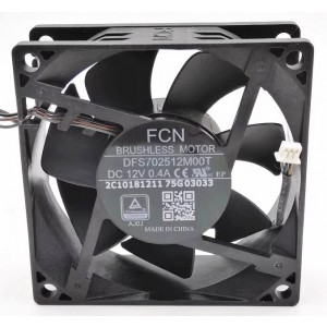 FORCECON DFS702512M00T 12V 0.4A 3wires Cooling Fan