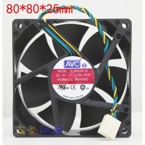 AVC DL08025R12H 12V 0.35A 4wires cooling fan