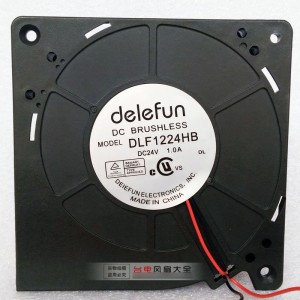 Delefun DLF1224HB 24V 1.0A 2 Wires Cooling Fan 