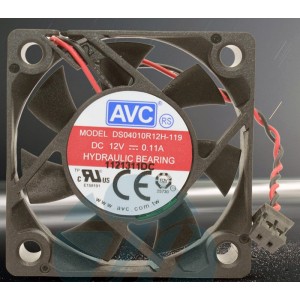 AVC DS04010R12H DS04010R12H-119 12V 0.11A 2wires Cooling Fan