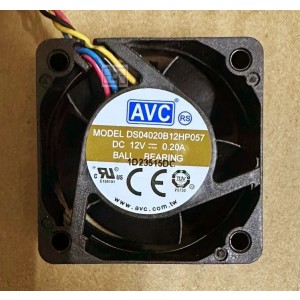 AVC DS04020B12HP057 12V 0.2A 4wires Cooling Fan 