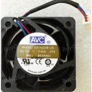 AVC DS04020B12S 12V 0.4A 3wires Cooling Fan