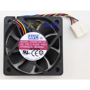 AVC DS05010R12H 12V 0.22A 4wires Cooling Fan