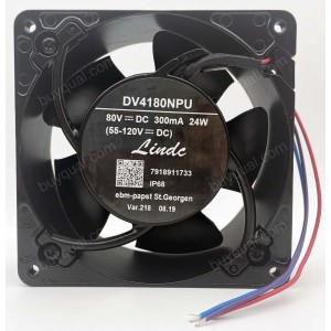 Ebmpapst DV4180NPU 80V 300mA 24W 3wires Cooling Fan