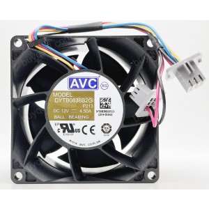 AVC DYTB0838B2G 12V 4.5A 4wires Cooling Fan