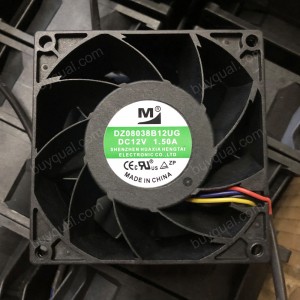 M DZ08038B12UG 12V 1.5A 4wires Cooling Fan