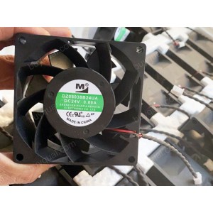 M DZ08038B24UA 24V 0.80A 2wires Cooling Fan
