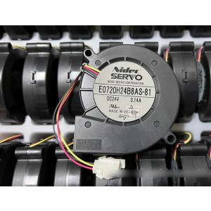 SERVO E0720H24B8AS-81 24V 0.14A 3wires Cooling Fan 