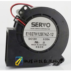 SERVO E1027H12B7AZ-12 12V 0.55A 2wires Cooling Fan