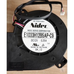 Nidec E1033H12B5AP-C9 12V 0.25A 3wires Cooling Fan
