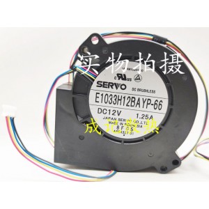 SERVO E1033H12BAYP-66 E1033H12BAYP66 12V 1.25A 4wires Cooling Fan 