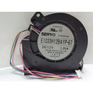 SERVO E1033H12BAYP-67 12V 1.25A 4wires cooling fan