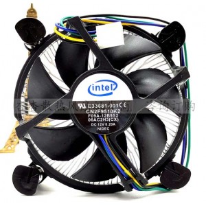 Intel E33681-001 12V 0.20A 4wires Cooling Fan