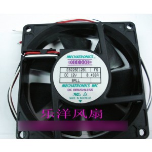 MECHATRONIC E9925E12B1 12V 0.498A 3wires cooling fan