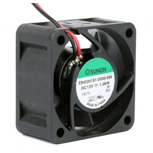 SUNON EB40201S1-D000-999 12V 1.08W 2wires Cooling Fan