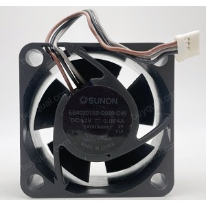 SUNON EB40201S2-D020-C99 12V 0.074A 3wires Cooling Fan