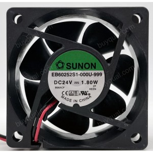SUNON EB60252S1-000U-999 24V 1.80W 2wires Cooling Fan