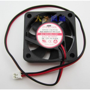 EVERCOOL EC4010L12C 12V 0.05A 2wires Cooling Fan 