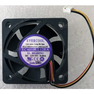 EVERCOOL EC4010LL12EA 12V 0.04A 3 Wires Cooling Fan 