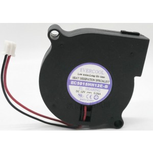 EVERCOOL EC5015HH12E-B 12V 0.24A 2wires Cooling Fan