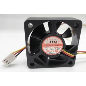 EVERCOOL EC5015L12BA 12V 0.1A 3wires Cooling Fan