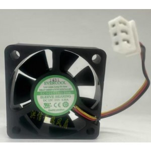 EVERCOOL EC5015TH12SR 12V 0.30A 3wires Cooling Fan 