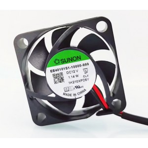 SUNON EE40101S1-10000-999 12V 1.14W 2wires  Cooling Fan