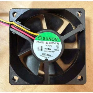 SUNON EE60201B3-0000-C99 12V 0.84W 3wires Cooling Fan