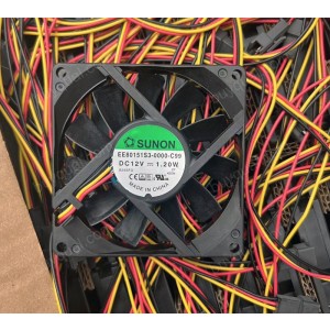 SUNON EE80151S3-0000-C99 12V 1.20W 3wires cooling fan